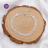  Premium Double Stone Line Freesize Silver Bracelet - Vòng Tay Dây Rút Premium 2 Hàng Đá CZ - 1302VTH - Gợi Ý Quà Tặng 