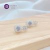 Diamond Button Silver Earrings - Bông Tai Khoen Premium Diamond Button Đá Chủ 5li Ddreamer - P3074BTH