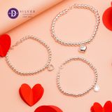  Heart Silver Bracelets - Lắc Tay Bi Bạc Charm Trái Tim Tình Yêu - Quà Valentine Ý Nghĩa - Ddreamer 