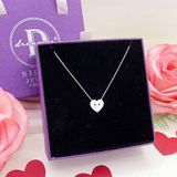  Heart Button Silver Necklace - Dây Chuyền Trái Tim Khắc Chữ Bạc 925 - Dây Chuyền Valentine - Ddreamer 004DCT 