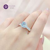  Silver Ring - Nhẫn Bạc 925 Cao Cấp - Nhẫn Premium Hoa Mai 8 Viên Đá 2.5li Đá Chủ 6.5li Đai Đá Vuông 2li - P2629NH - Ddreamer 