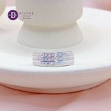  Stone Band Silver Ring - Nhẫn Bạc 925 Cao Cấp - Nhẫn Bản 4.5mm 2 Line & 6.5mm 3 Line Đá CZ 1.5li - 2632NH 2633NH - Ddreamer 