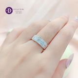  Stone Band Silver Ring - Nhẫn Bạc 925 Cao Cấp - Nhẫn Bản 4.5mm 2 Line & 6.5mm 3 Line Đá CZ 1.5li - 2632NH 2633NH - Ddreamer 