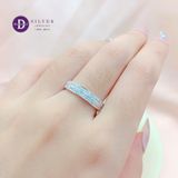  Stone Band Silver Ring - Nhẫn Bạc 925 Cao Cấp - Nhẫn Bản 4.5mm 2 Line & 6.5mm 3 Line Đá CZ 1.5li - 2632NH 2633NH - Ddreamer 