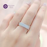  Stone Band Silver Ring - Nhẫn Bạc 925 Cao Cấp - Bản Premium - Bản 5.5mm - 3 Line Đá CZ  - P2643NH - Ddreamer 