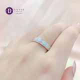  Stone Band Silver Ring - Nhẫn Bạc 925 Cao Cấp - Nhẫn Bản 4.5mm 2 Line & 6.5mm 3 Line Đá CZ 1.5li - 2632NH 2633NH - Ddreamer 