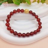  Vòng Tay Đá Garnet  - Vòng Tay Đá Phong Thủy Mix Charm Bạc 925 Ddreamer 