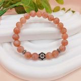  Vòng Tay Đá Mặt Trời - Sunstone - Vòng Tay Đá Phong Thủy Mix Charm Bạc 925 Ddreamer 