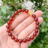  Vòng Tay Đá Garnet  - Vòng Tay Đá Phong Thủy Mix Charm Bạc 925 Ddreamer 