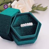  Baguette Band Silver Ring - Nhẫn Bạc 925 Cao Cấp  - Nhẫn Premium 9 Vẫy Rồng Đính Đá Baguette & Móc Máy - P2649NH - Ddreamer 