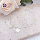  Lucky Cat Silver Anklet Bracelet - Lắc Chân Kiểu 2 Dây Mèo May Mắn & Chuông - Lắc Chân Bạc 925- 538LCT 