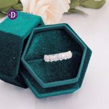  Baguette Band Silver Ring - Nhẫn Bạc 925 Cao Cấp  - Nhẫn Premium 9 Vẫy Rồng Đính Đá Baguette & Móc Máy - P2649NH - Ddreamer 