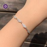  Sparkling Fish Freesize Adjustable Bracelet - Lắc Tay Dây Rút Freesize Bạc 9255 Con Cá Đính Đá 1312VTH 