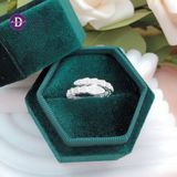  Cz Stone Silver Ring - Nhẫn Bạc 925 Cao Cấp -  Nhẫn Premium Kiểu Rắn Đính Đá - P2679NH - Ddreamer 