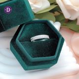  CZ Stone Silver Ring - Nhẫn Bạc 925 Cao Cấp - Nhẫn Crossing Band - Bản Chéo 1 Line Đá - 2614NH - Ddreamer 