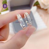  Couple Rings - Nhẫn Cặp  2 Line Đá & 1 Viên Đá Chữ Nhật - 2684NH Ddreamer 