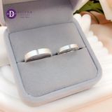  Couple Rings - Nhẫn Cặp Bản Nhám Đính 1 Viên Đá Chữ Nhật Cá Tính - 2683NH Ddreamer 