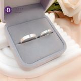  Couple Rings - Nhẫn Cặp Bản Nhám Đính 1 Viên Đá Chữ Nhật Cá Tính - 2683NH Ddreamer 