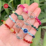  Vòng Dây Thắt Đá Kyanite & Charm Sóng  - Vòng Dây Thắt Thủ Công Đá Phong Thủy - Ddreamer 