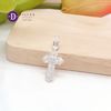 Cross Silver 925 Pendant - Mặt Dây Chuyền Bạc 925 Kiểu Thánh Giá Đính Đá Baguette Khoen Dày - Ddreamer - MDC555