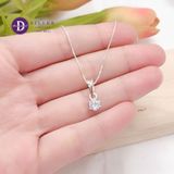  Cubic Zirconia 5mm 6mm Silver 925 Pendant - Mặt Dây Chuyền Bạc 925 Kiểu 1 Viên Đá CZ Sang Trọng Ddreamer MDC364 MDC552 