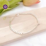  Minimal Rectangle Bar Chain Silver Bracelet - Vòng Tay Bạc 925 Minimal Bản Chữ Nhật 4.5x0.5 - Dây Xích Ống Hộp Vuông - 1315VTT 