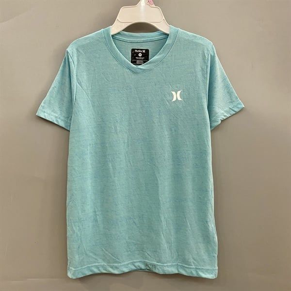 Áo thun Hurley xanh logo nhỏ bé trai