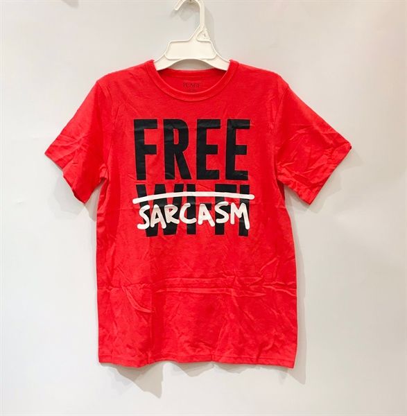 Áo thun Place đỏ free sarcasm bé trai
