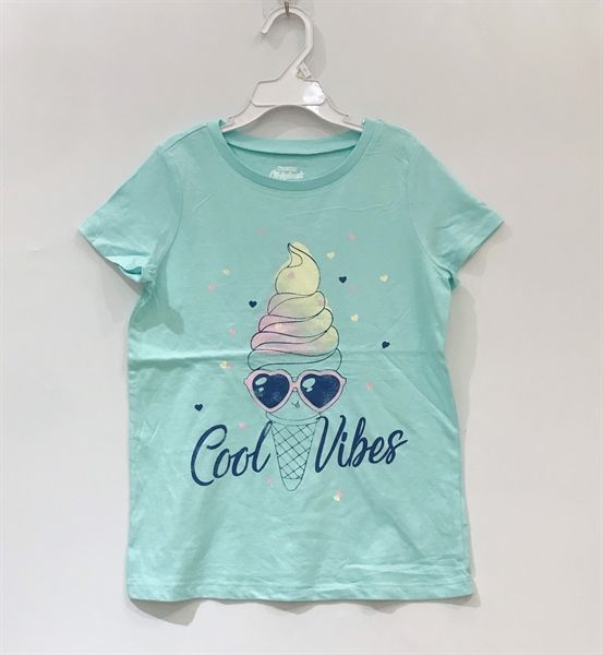 Áo thun Oshkosh xanh kem cool vibes bé gái