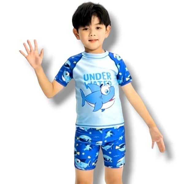 Bộ bơi Bonchop xanh under water bé trai