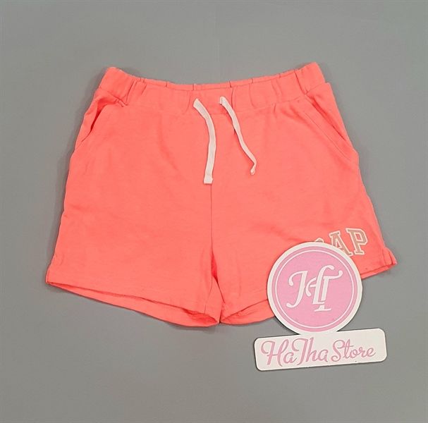 Quần short thun Gap cam bé gái