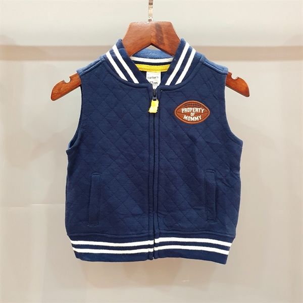 Áo khoác gile Carter xanh đen mommy bé trai