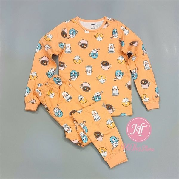 Bộ dài P3kkle cam ly tách bé gái