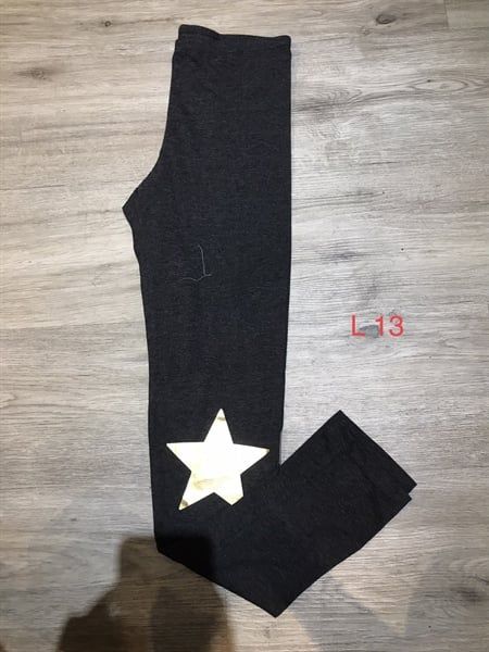 Legging xám chuột sao tim -