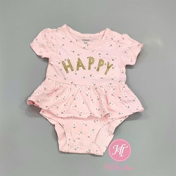 Body váy C4RTER hồng happy bé gái