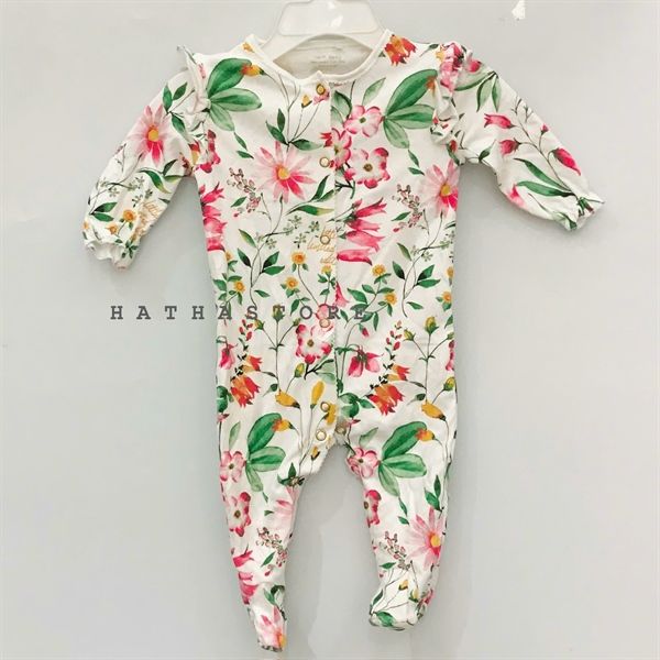 Body vớ N3XT trắng hoa hồng vàng bé gái