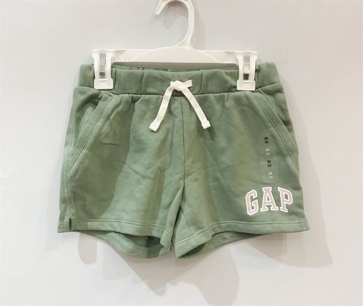 Quần short thun xanh rêu bé gái