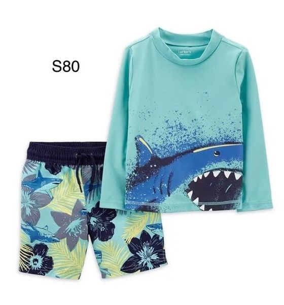 Bộ bơi Carter xanh cá mập bé trai S80