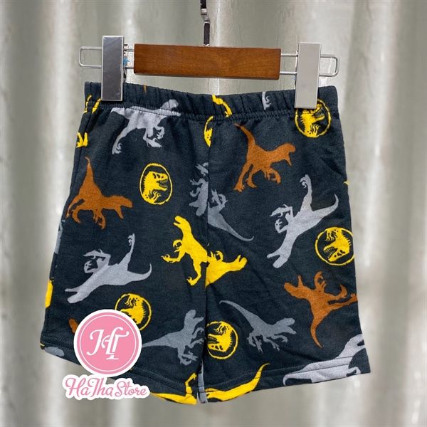 Quần short thun Carter đen khủng long bé trai