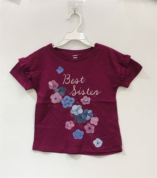 Áo thun Carter hồng best sister bé gái