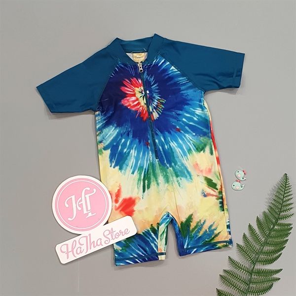 Bộ bơi liền Colloky màu loang bé trai