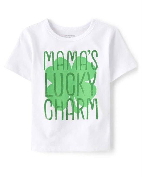 Áo thun PL4CE trắng lucky charm bé trai