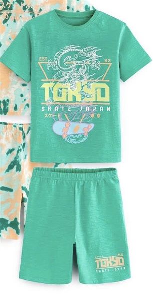 Đồ bộ ngắn N3XT xanh tokyo bé trai