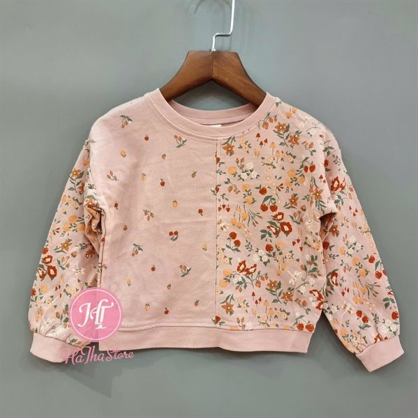 Áo tay dài C4RTER hồng hoa bé gái