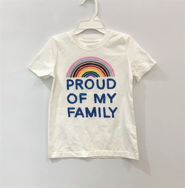 Áo thun trắng proud of my family bé trai