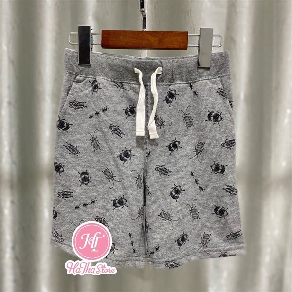 Quần short thun Carter xám con bọ bé trai
