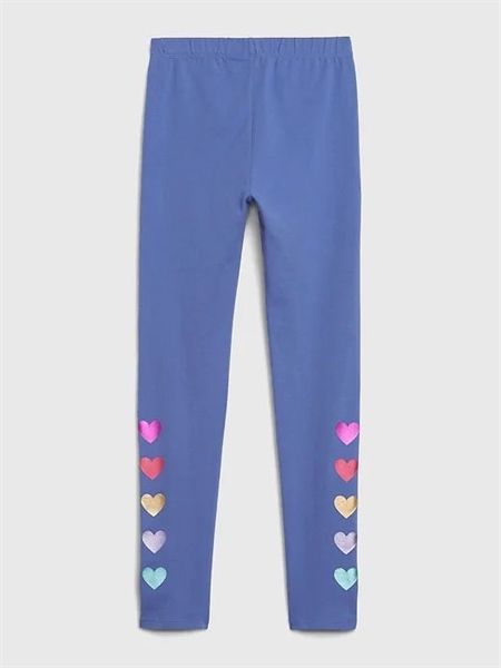 Quần legging xanh trái tim bé gái