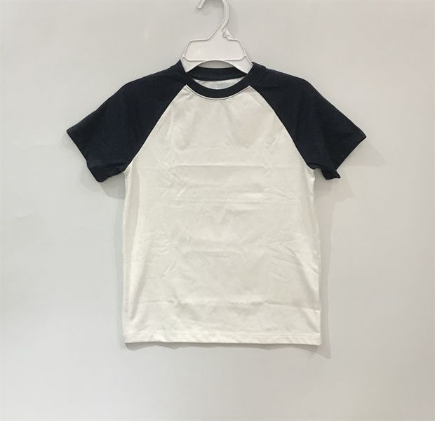 Áo thun C&J trắng tay xanh bé trai
