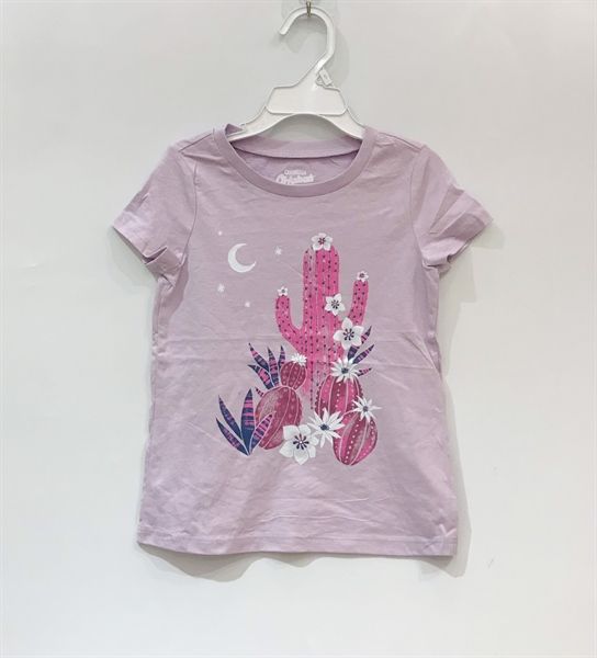 Áo thun Oshkosh tím xương rồng bé gái