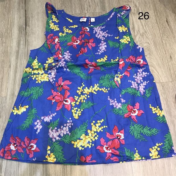 (14y) Áo vải xanh hoa